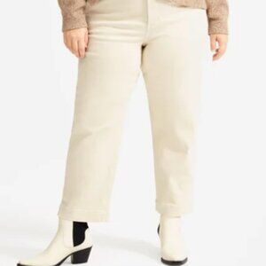 Everlane The Straight-Leg Crop, Beige - Size 0